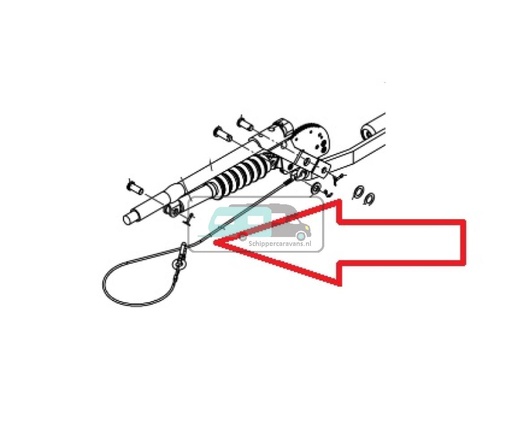 [OCS_A0033969] AL-KO Breekkabel met 2 Haken 115cm