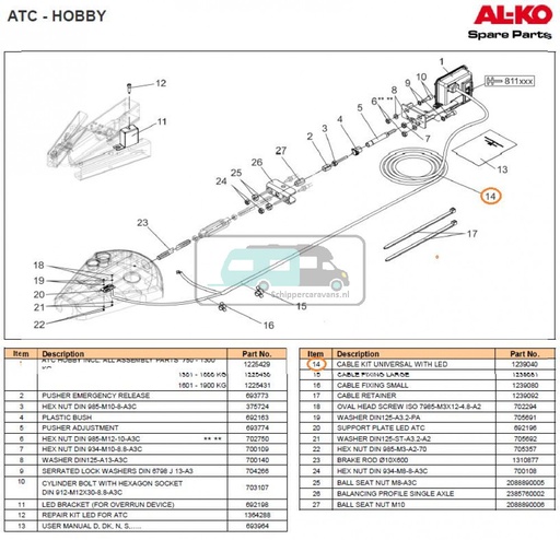 [OCS_1502095] AL-KO ATC Paneel en Kabel LED